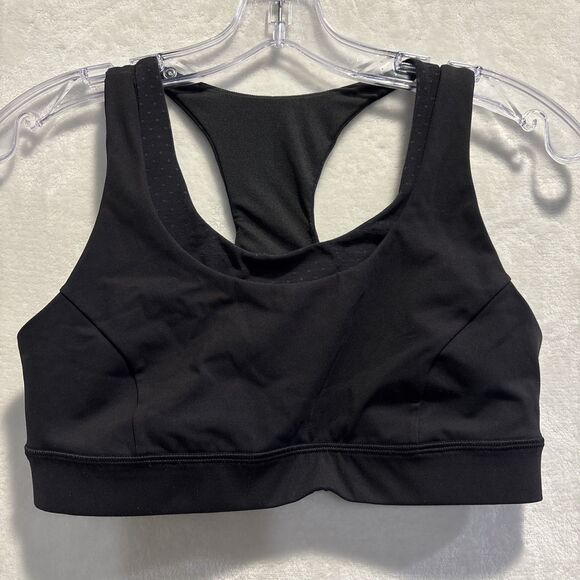 Lululemon Glide And Stride Sports Bra Black Size 8 Full On Luxtreme Run Stretch - Picture 1 of 6